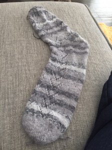 Sock #5 - I know it looks weird but it's for my husband's big 'ol feet. LOL